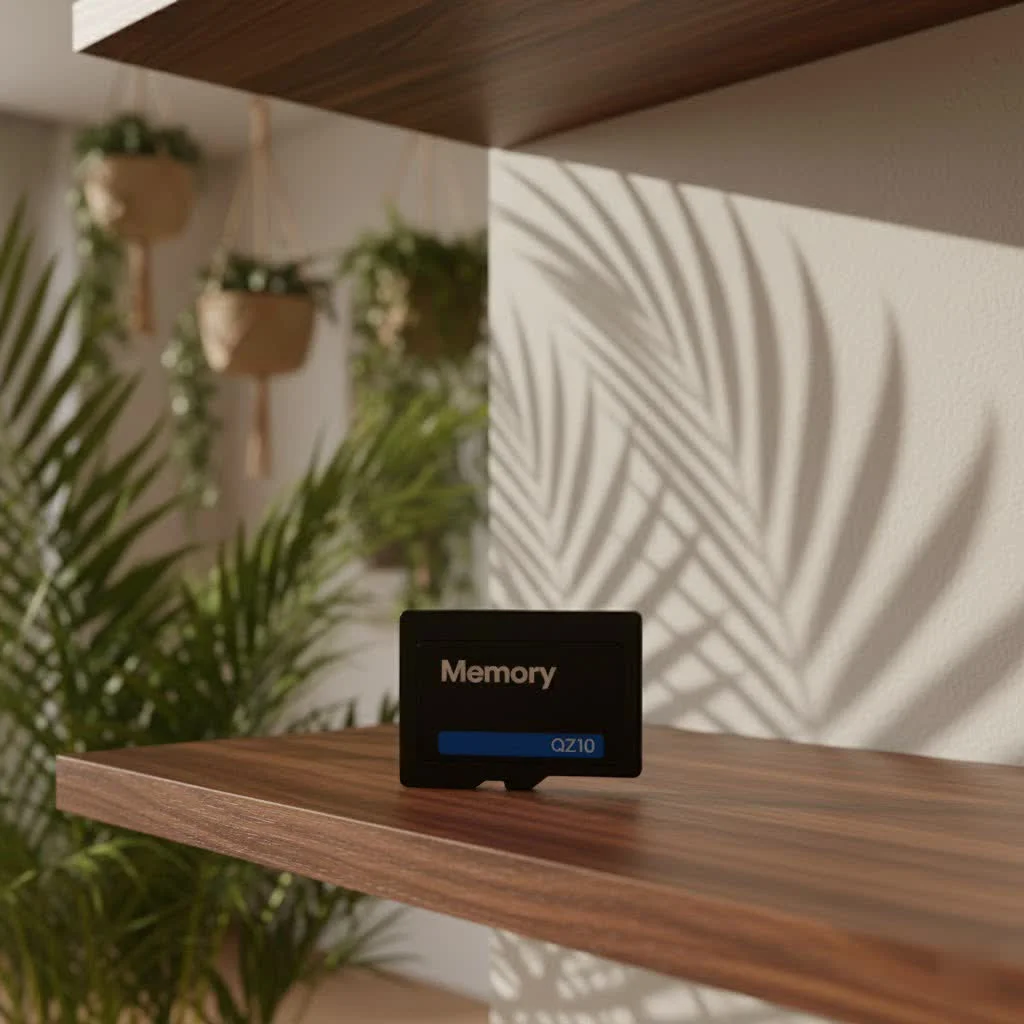 Camera memory card reader connected to a laptop